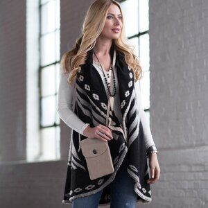 Italian Wool Blend Phoenix rising Vest by Ryan Michael